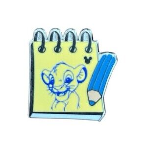 Disney Simba Drawing Pencil Hidden Mickey Pin 1 of 5 New